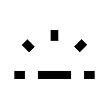 Minimalist geometric icon of a face with square eyes and mouth 스톡 일러스트