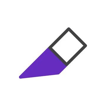 Minimalist Geometric Icon with Gradient Fill and Outline on White Background Ilustração Stock