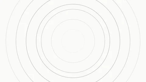 Minimalist geometric illustration featuring concentric circles on white Video stock 335117115