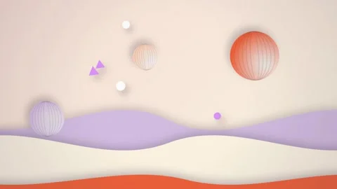 Minimalist geometric landscape seamless loop motion background Stock Footage 344318698