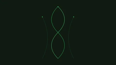 Minimalist geometric light lines forming a subtle abstract star shape design 库存影片 335149878
