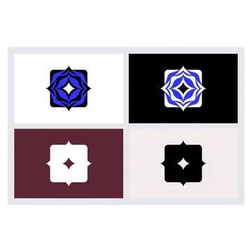 Minimalist Geometric Logo Icon Vector Set Stock Illustration