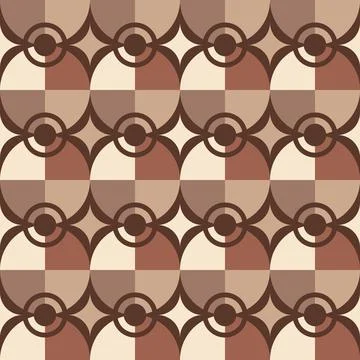 Minimalist Geometric Mid Mod Seamless Pattern イラスト素材