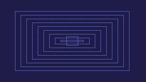 Minimalist geometric nested rectangles abstract vector illustration design Stock Illustration