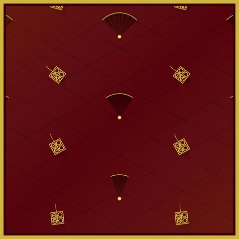 Minimalist Geometric Pattern Background Red Maroon Seamless Design Abstract Stock Footage 344777516