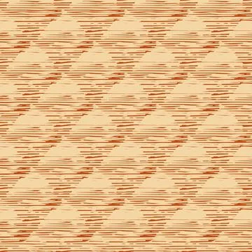 Minimalist geometric pattern with beige triangles and brown lines Illustrazione stock