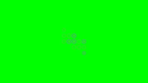 Minimalist geometric pattern of blue circles on a bright green background Stock Footage 340903384