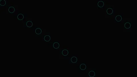 Minimalist geometric pattern of faint glowing circles on a black background Stock Footage 339617081