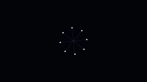 Minimalist geometric pattern featuring white dots arranged in a star shape Stockbeeldmateriaal 338310766