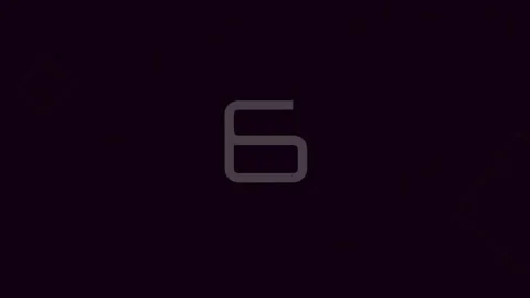 Minimalist geometric pattern of number nine on black background Stock Footage 342206543