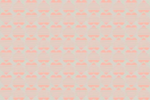 Minimalist geometric pattern with a romantic touch in modern striped hearts Stock Illustration