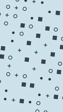 Minimalist geometric pattern with various shapes Stock Illustration