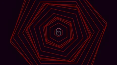 Minimalist geometric red lines forming an abstract optical illusion pattern Stock Footage 342116090