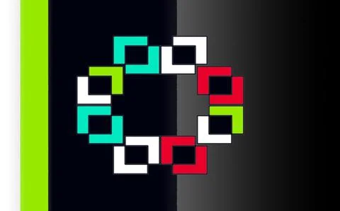 Minimalist Geometric Ring Layout Stock Illustration
