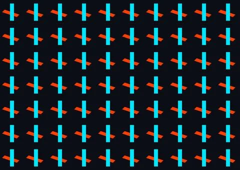 Minimalist Geometric Seamless Pattern with Alternating Cyan Blue Rectangles Stock Illustration