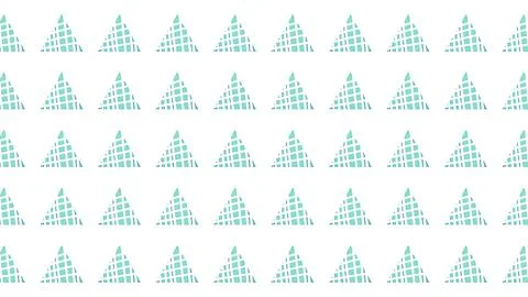 Minimalist Geometric Seamless Pattern with Light Blue Grid Triangles on Whi.. Illustrazione stock