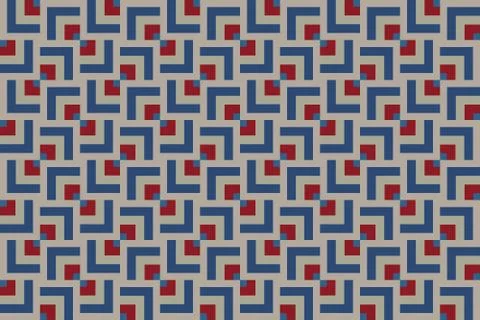 Minimalist geometric seamless pattern. Simple colorful background swatch. Illustrazione stock