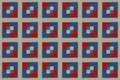 Minimalist geometric seamless pattern. Simple colorful background swatch. Stock Illustration