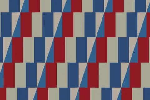 Minimalist geometric seamless pattern. Simple colorful background swatch. Stock Illustration