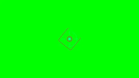 Minimalist geometric square frame icon isolated on a bright green background Stock Footage 340904016