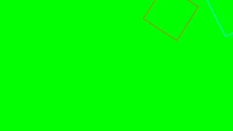 Minimalist geometric square outlines floating on a vibrant green background Stock Footage 341820821