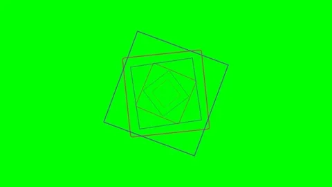 Minimalist geometric square rotation animation on a vibrant green background Stock Footage 340268049