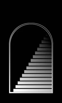 Minimalist Geometric Staircase Stock Illustration