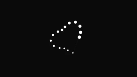 Minimalist geometric triangle outline formed by a series of white dots Stock-Footage 339615741