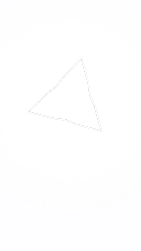Minimalist Geometric Triangle Shape Outline on White Background, Simple Abs.. Stock Footage 347695134