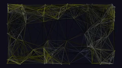 Minimalist geometric wireframe grid background loop for tech video presentati Stock Footage 342159285