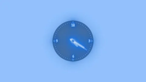 Minimalist glow clock design isolated, The clock features a simple round fa.. Stock Footage 304395428