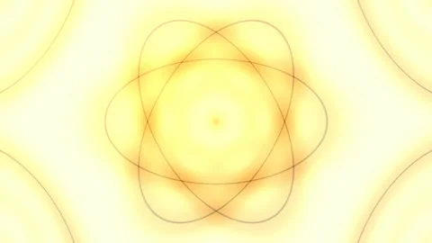 Minimalist glowing atomic orbits abstract scientific energy background footag Video stock 336769887