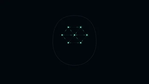 Minimalist glowing hexagonal pattern on a dark background for design Stock Footage 338309589