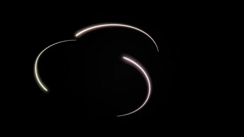 Minimalist Glowing Light Trails and Jagged Green Line Stock Footage 336269191