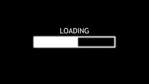 Minimalist Glowing LOADING Progress Bar Animation Loop Video stock 344288262