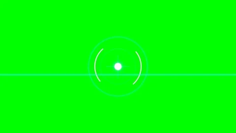 Minimalist glowing ring animation element on a solid chroma key green screen Stock Footage 340266262