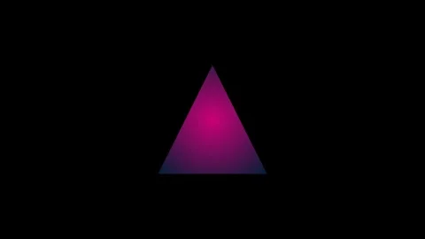 Minimalist glowing triangle with a purple and pink gradient on black background Stock-Footage 335117553