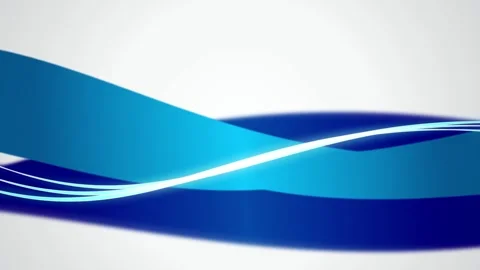 Minimalist glowing wave lines flow in a seamless loop Stock Footage 343324708