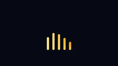 Minimalist Gold Soundwave Equalizer on Black Background Видео 343665266