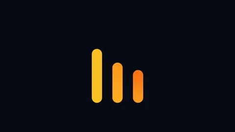 Minimalist Golden Audio Equalizer Soundwave Animation 库存影片 343665262