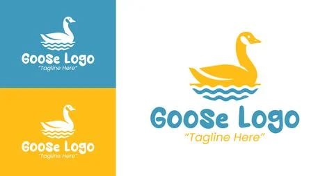 Minimalist Goose Logo for Clean Branding and Identity Stock Illustration