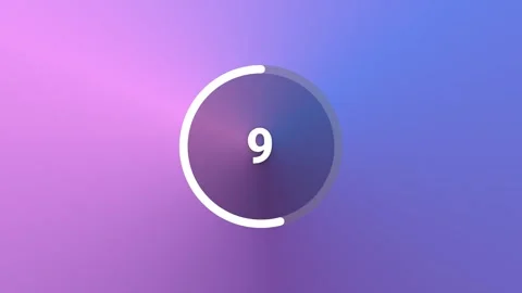 Minimalist Gradient 15-Second Countdown Timer Video stock 343126332