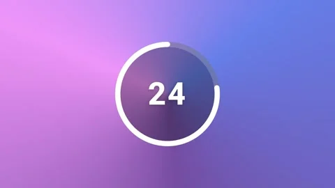 Minimalist Gradient 30-Second Countdown Timer Stock Footage 343126352