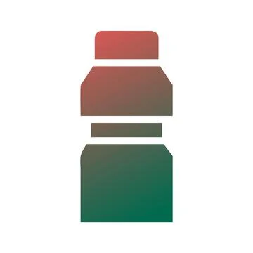Minimalist Gradient Bottle Container Illustration Stock Illustration
