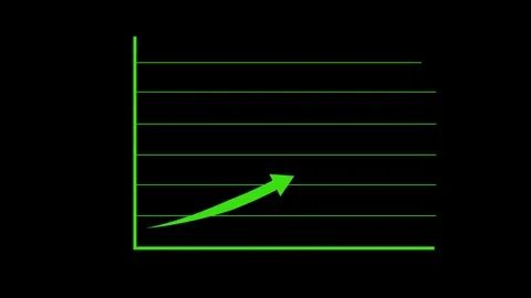 Minimalist Graph with Blue Arrow Animated, Growth Progress Bar Animation De.. Stock Footage 310204940