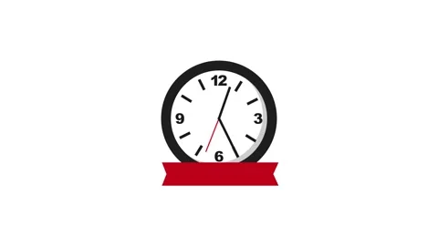 Minimalist graphic animation of circular clock ticking time on white backgr.. Vídeo Stock 339047048