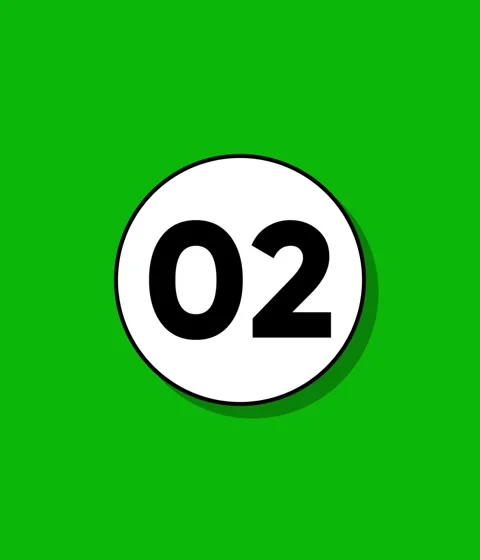 Minimalist graphic animation featuring white circular button with number ze.. Stock Footage 332396353