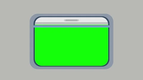 Minimalist Graphic Animation of Train Window Opening with Green Screen Chro.. Stock Footage 348716220