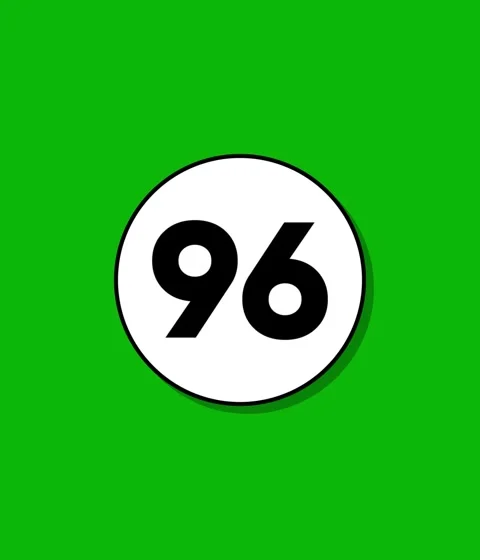 Minimalist graphic countdown animation featuring number ninety six inside w.. Stock Footage 332396624