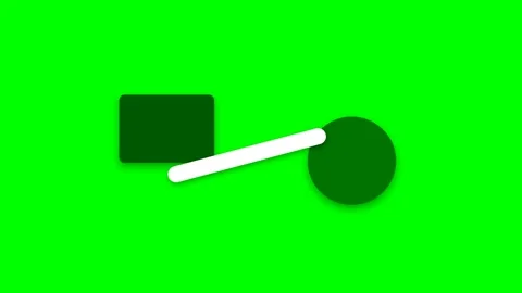 Minimalist graphic design featuring a dark green circle and rectangle shape Stock Footage 341824109